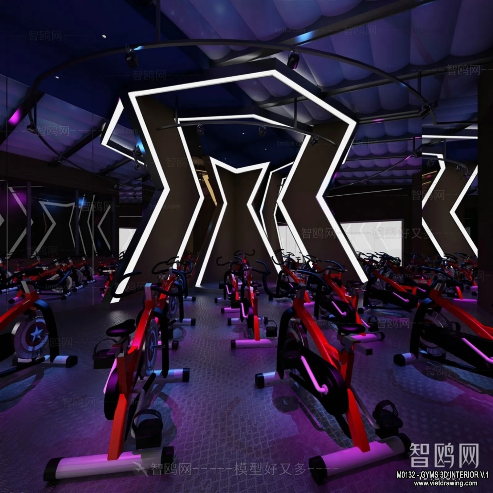 GYM - 3D Interior Scene - 3D Models - 025