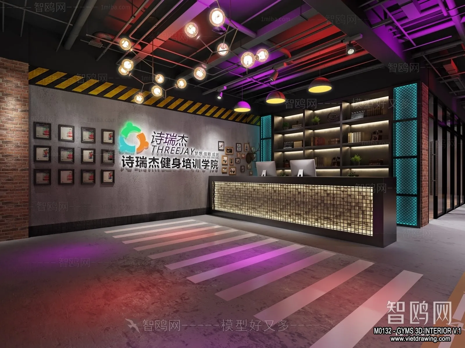 GYM - 3D Interior Scene - 3D Models - 028