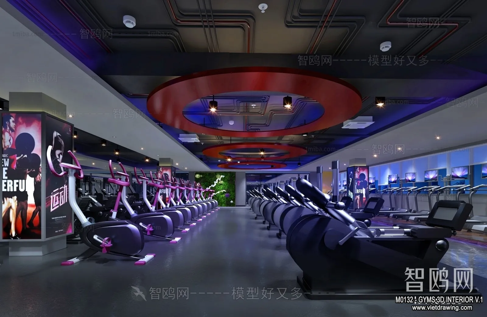 GYM - 3D Interior Scene - 3D Models - 030