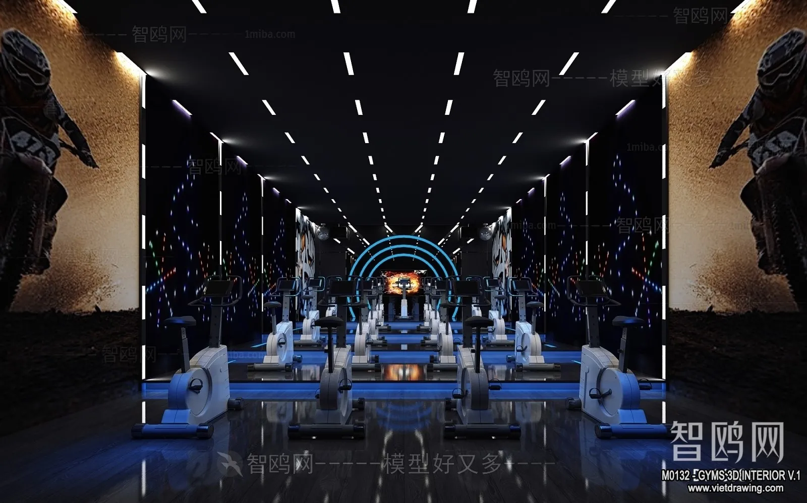 GYM - 3D Interior Scene - 3D Models - 032