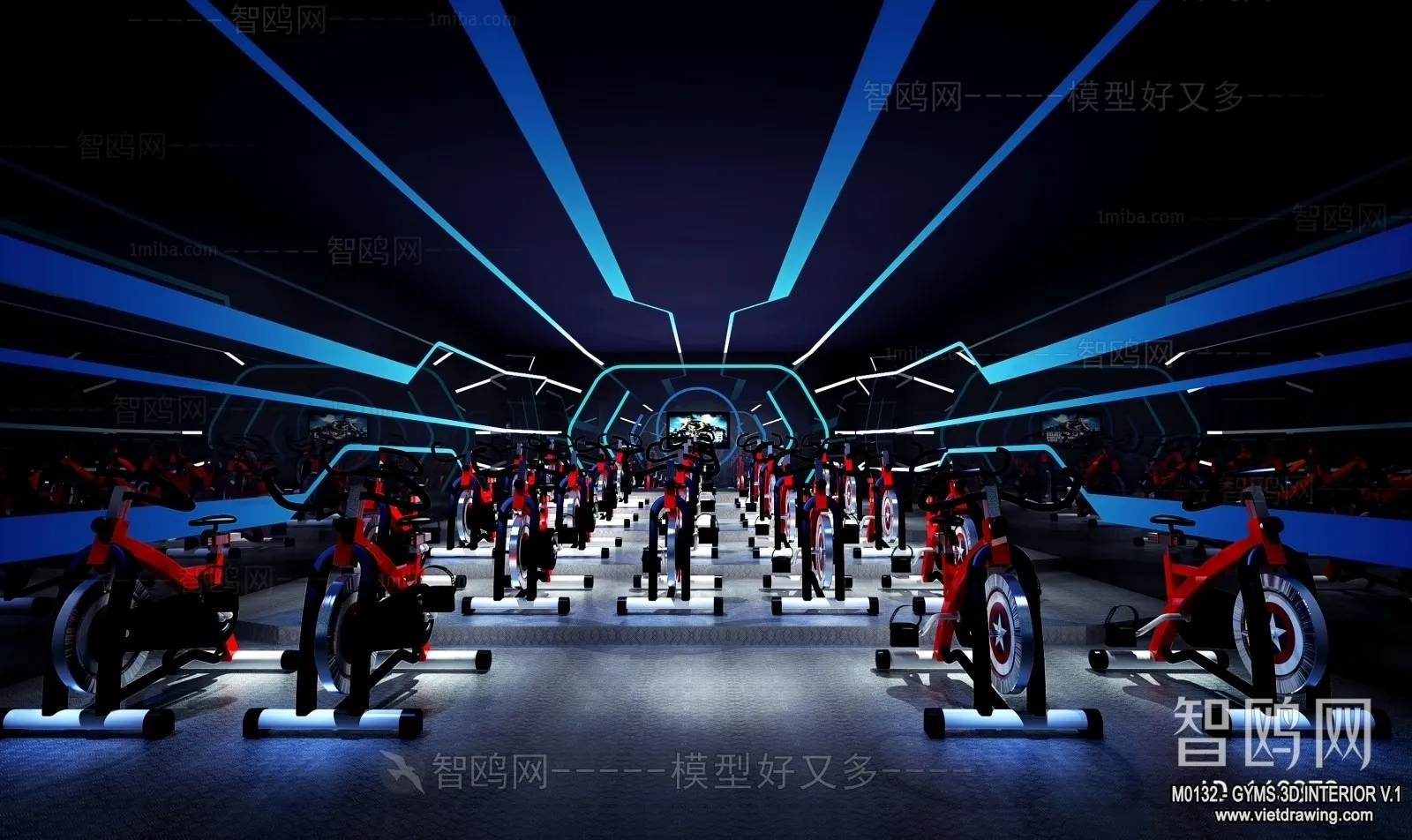 GYM - 3D Interior Scene - 3D Models - 033