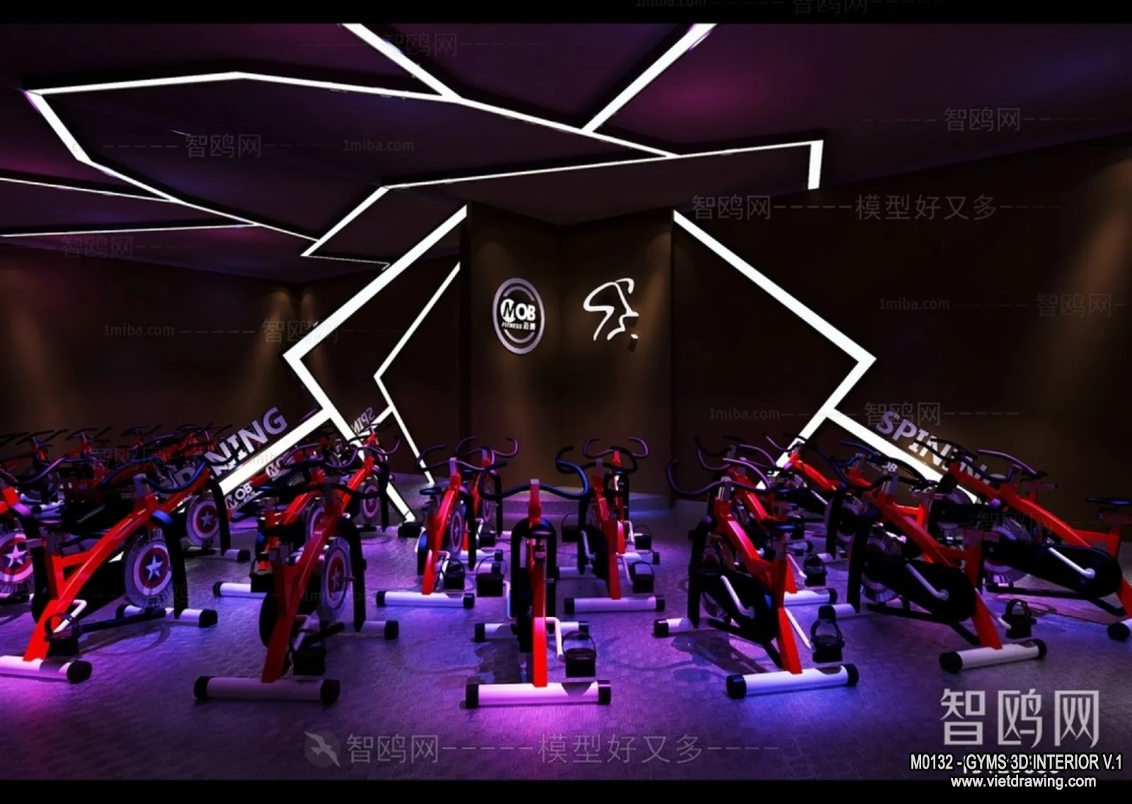 GYM - 3D Interior Scene - 3D Models - 036