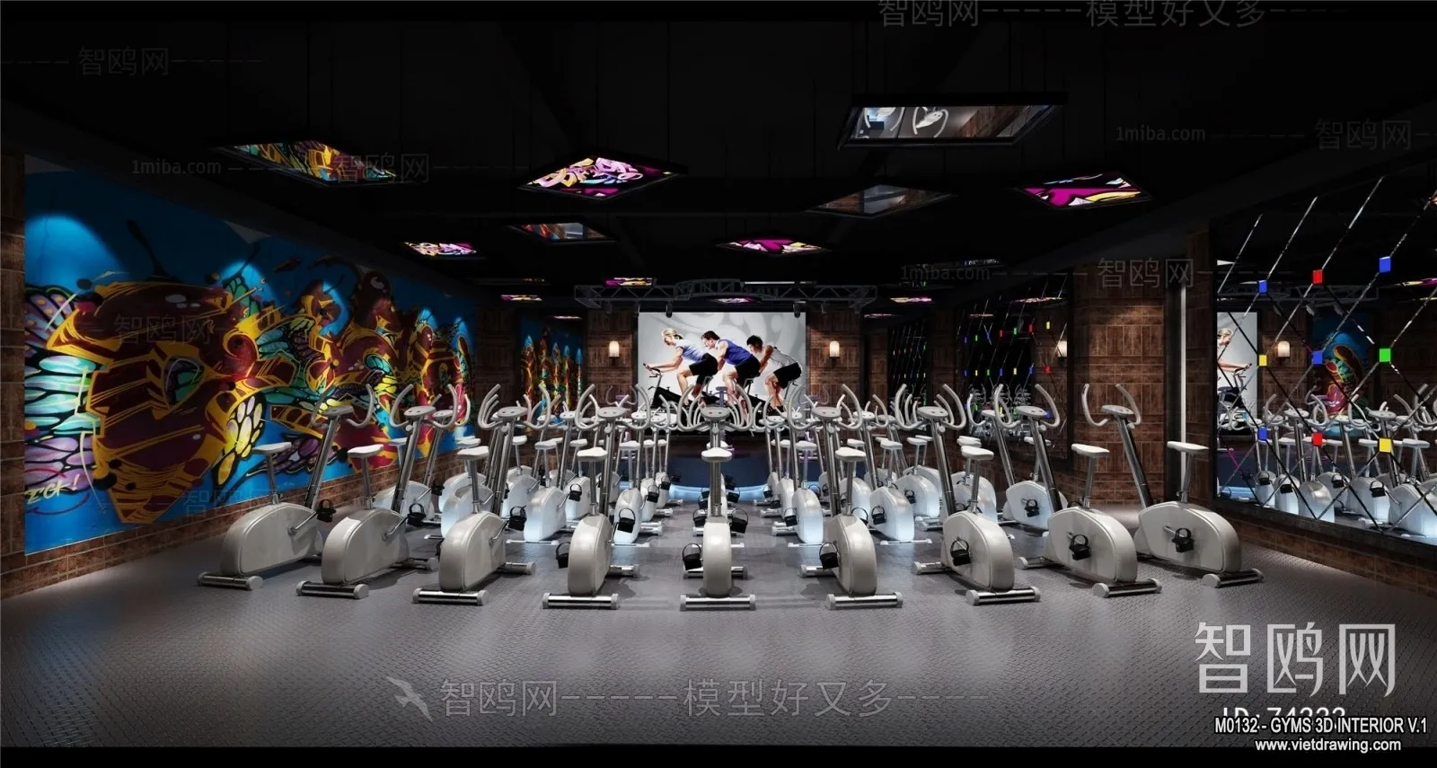 GYM - 3D Interior Scene - 3D Models - 037