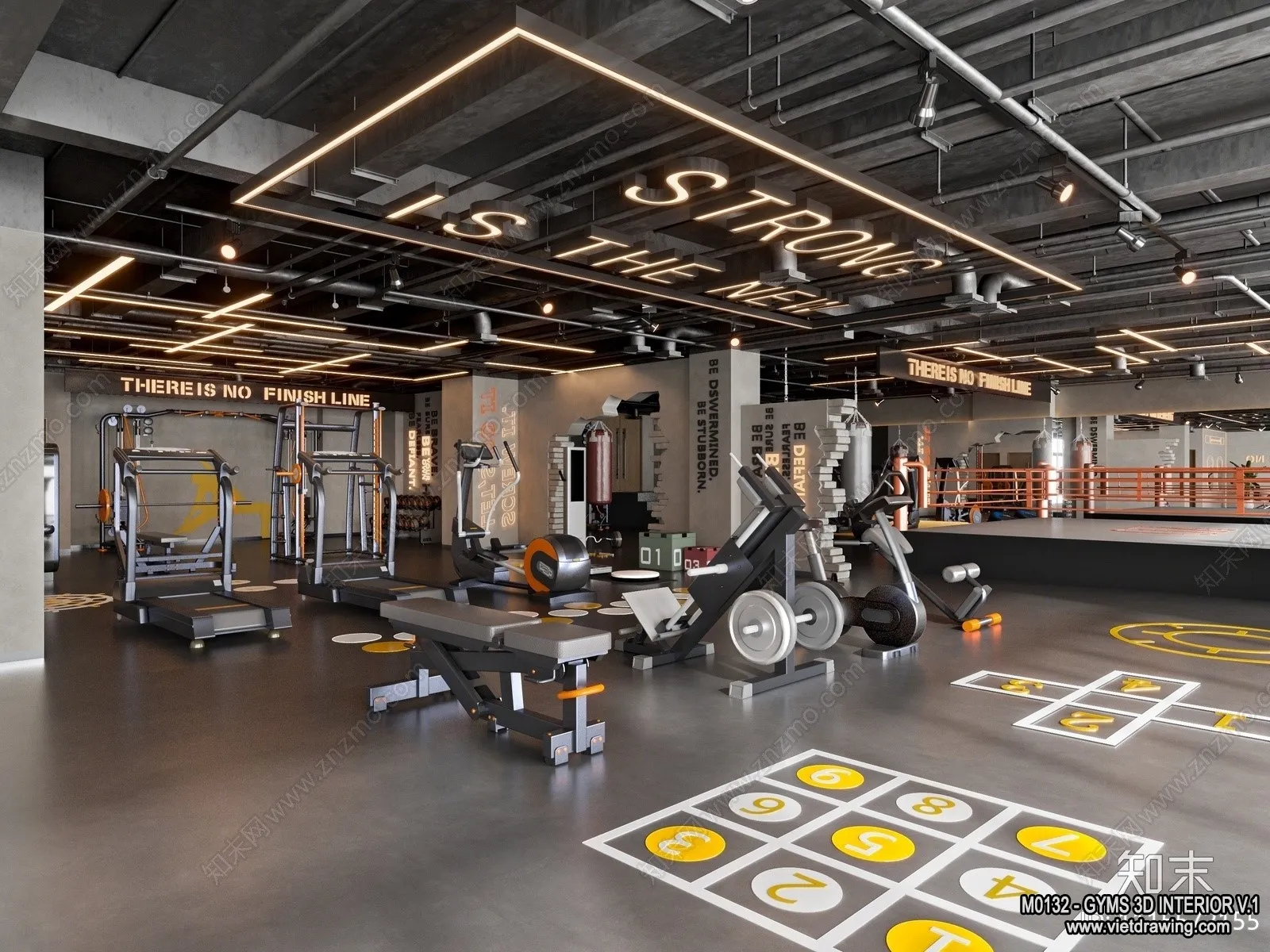 GYM - 3D Interior Scene - 3D Models - 041