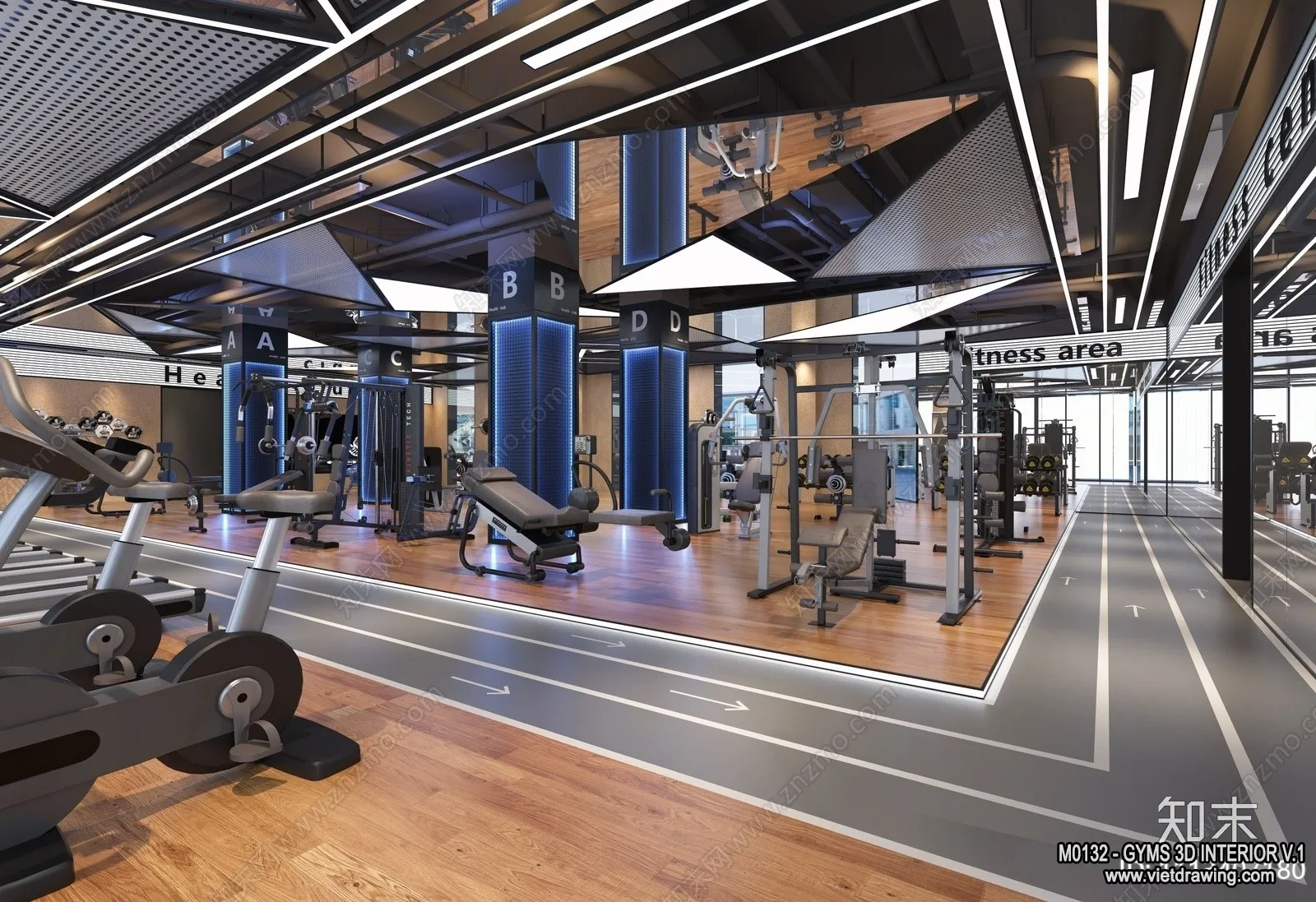 GYM - 3D Interior Scene - 3D Models - 044