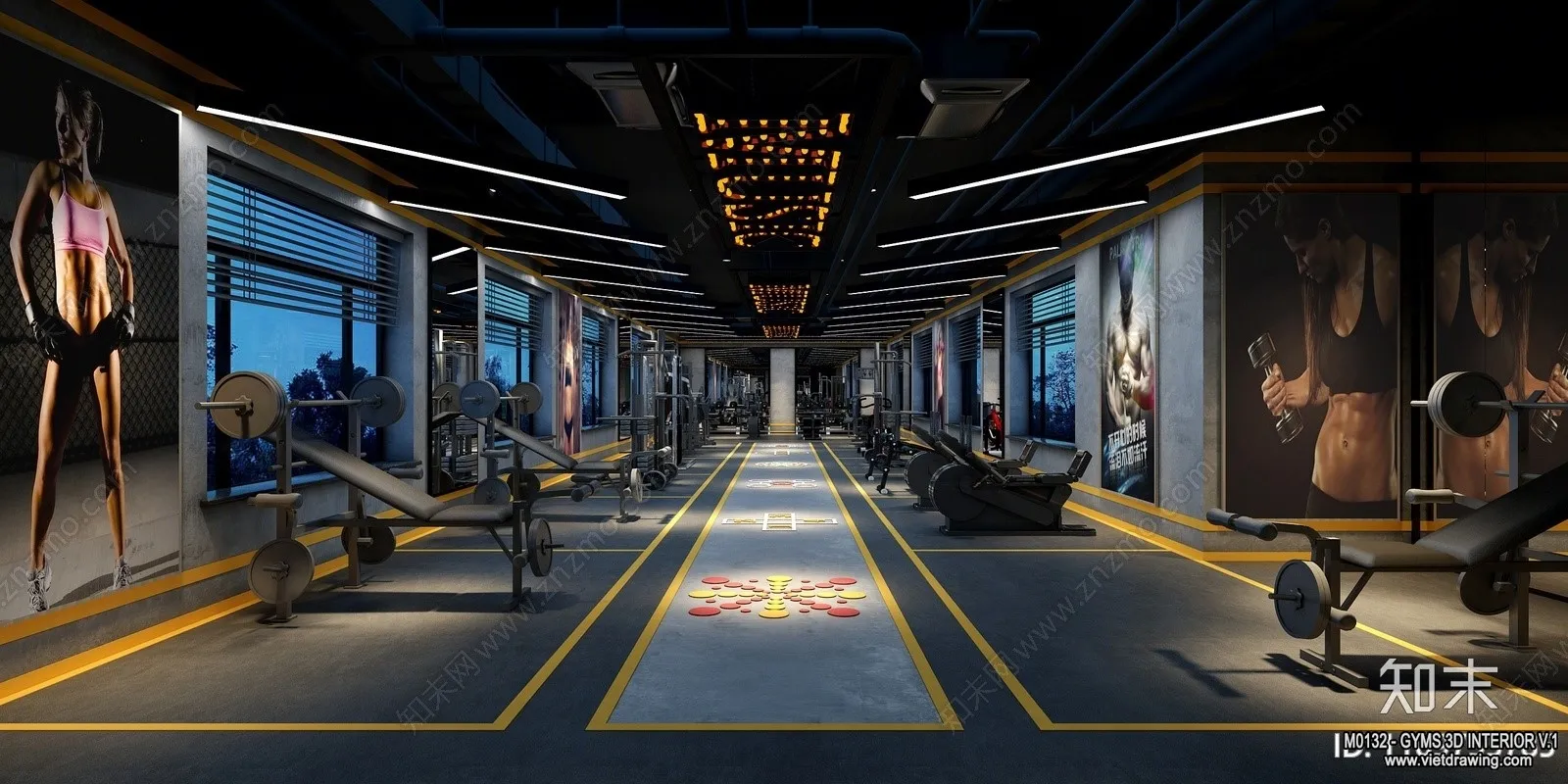 GYM - 3D Interior Scene - 3D Models - 045