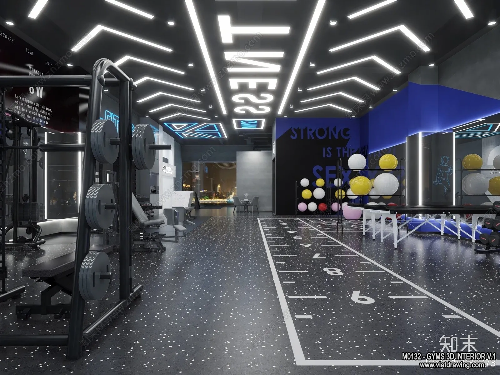 GYM - 3D Interior Scene - 3D Models - 047