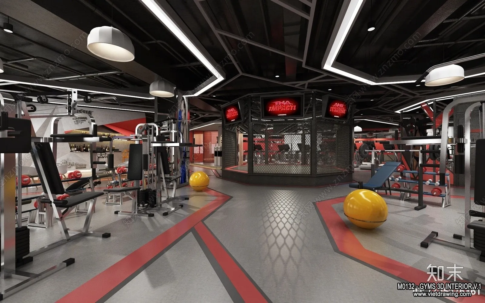 GYM - 3D Interior Scene - 3D Models - 050