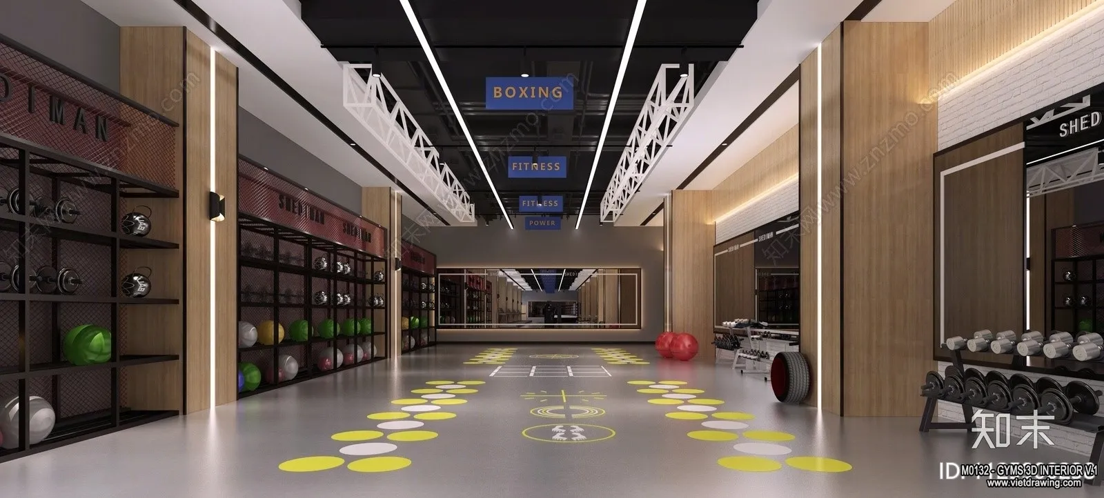 GYM - 3D Interior Scene - 3D Models - 051