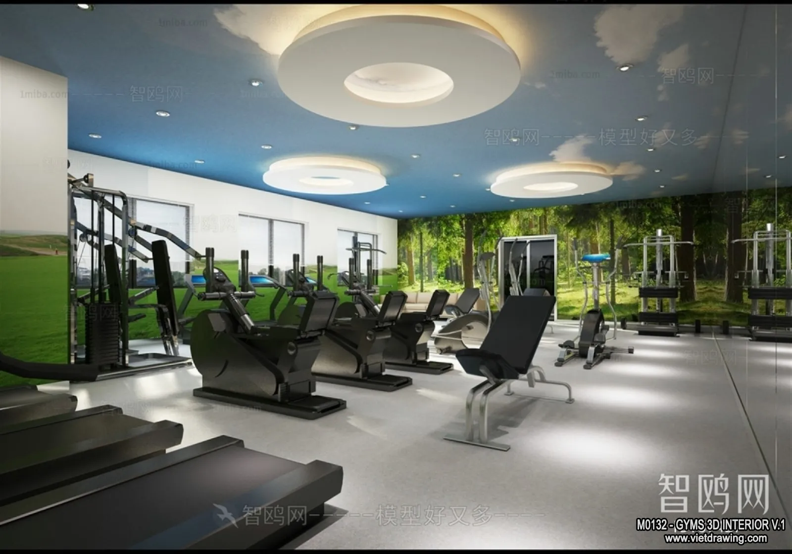 GYM - 3D Interior Scene - 3D Models - 053