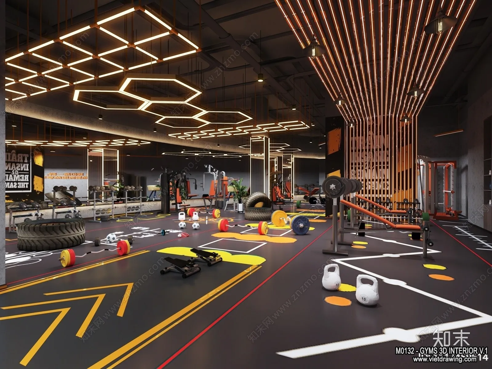 GYM - 3D Interior Scene - 3D Models - 054