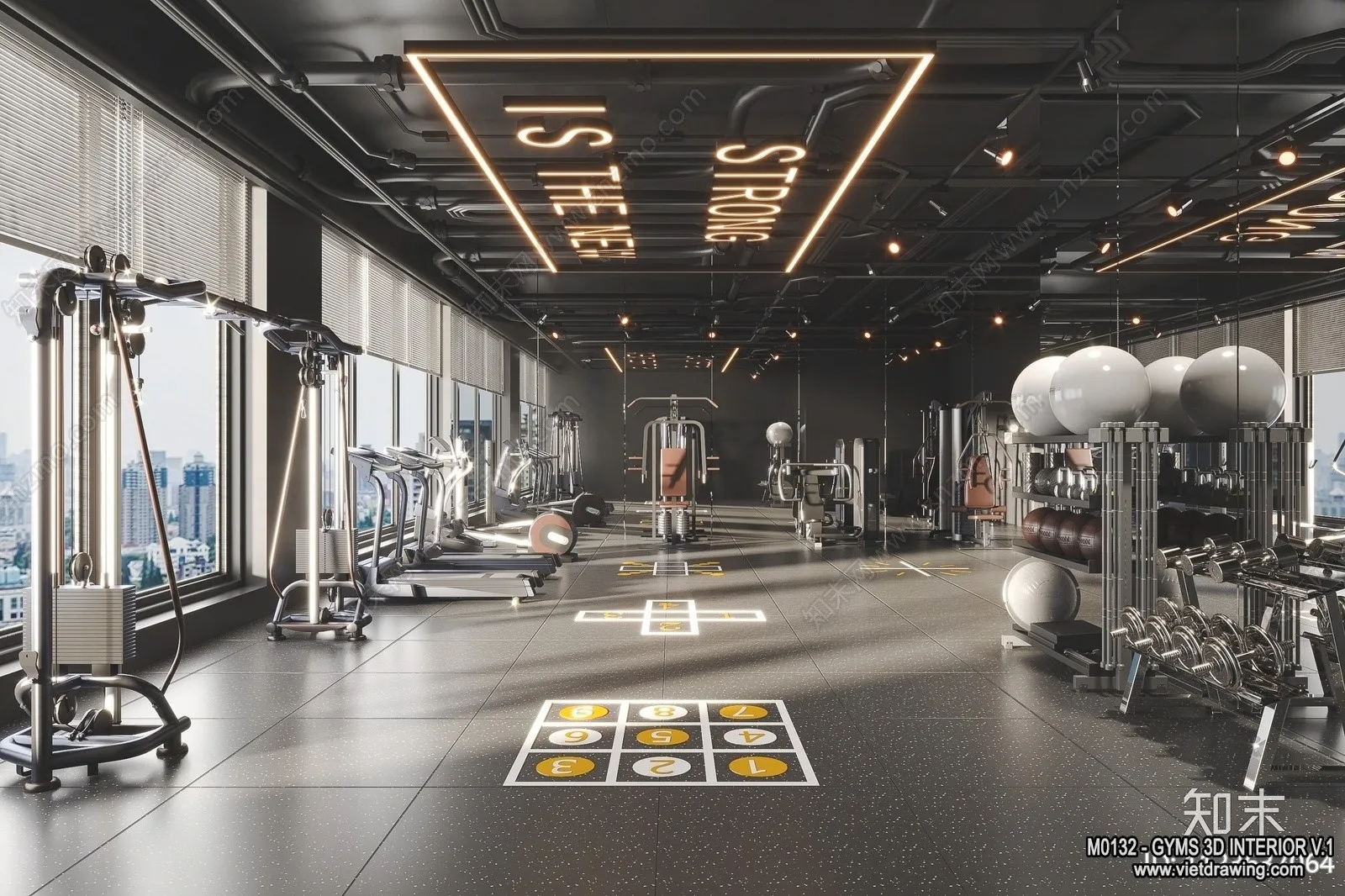 GYM - 3D Interior Scene - 3D Models - 056