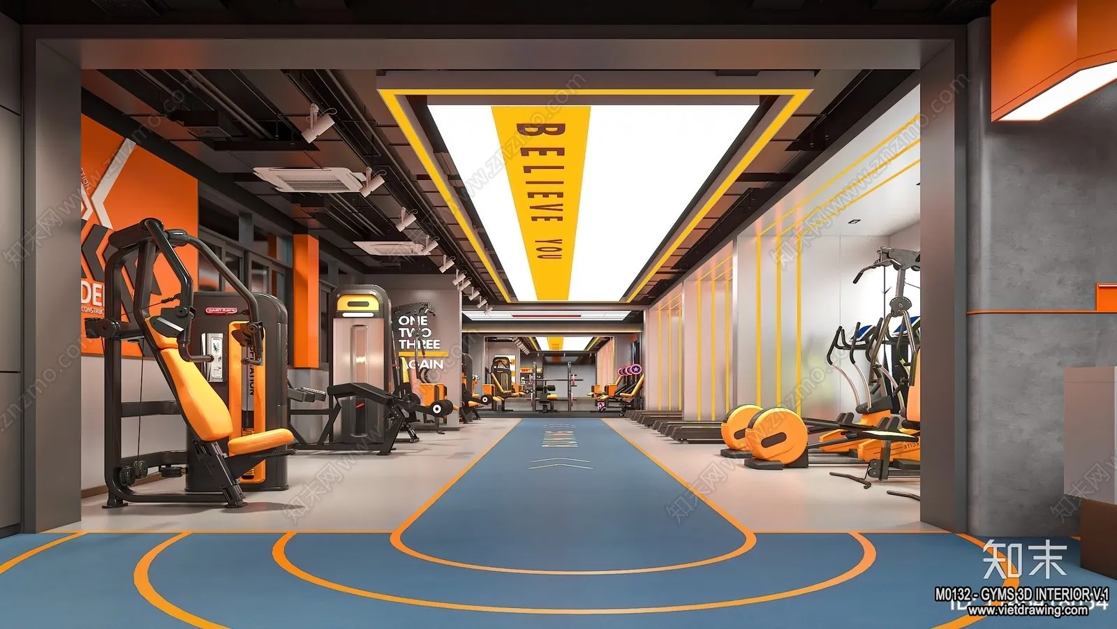 GYM - 3D Interior Scene - 3D Models - 057