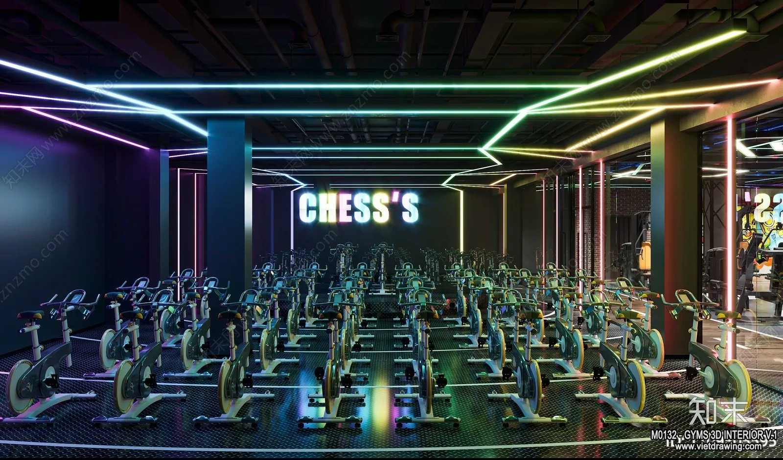 GYM - 3D Interior Scene - 3D Models - 059