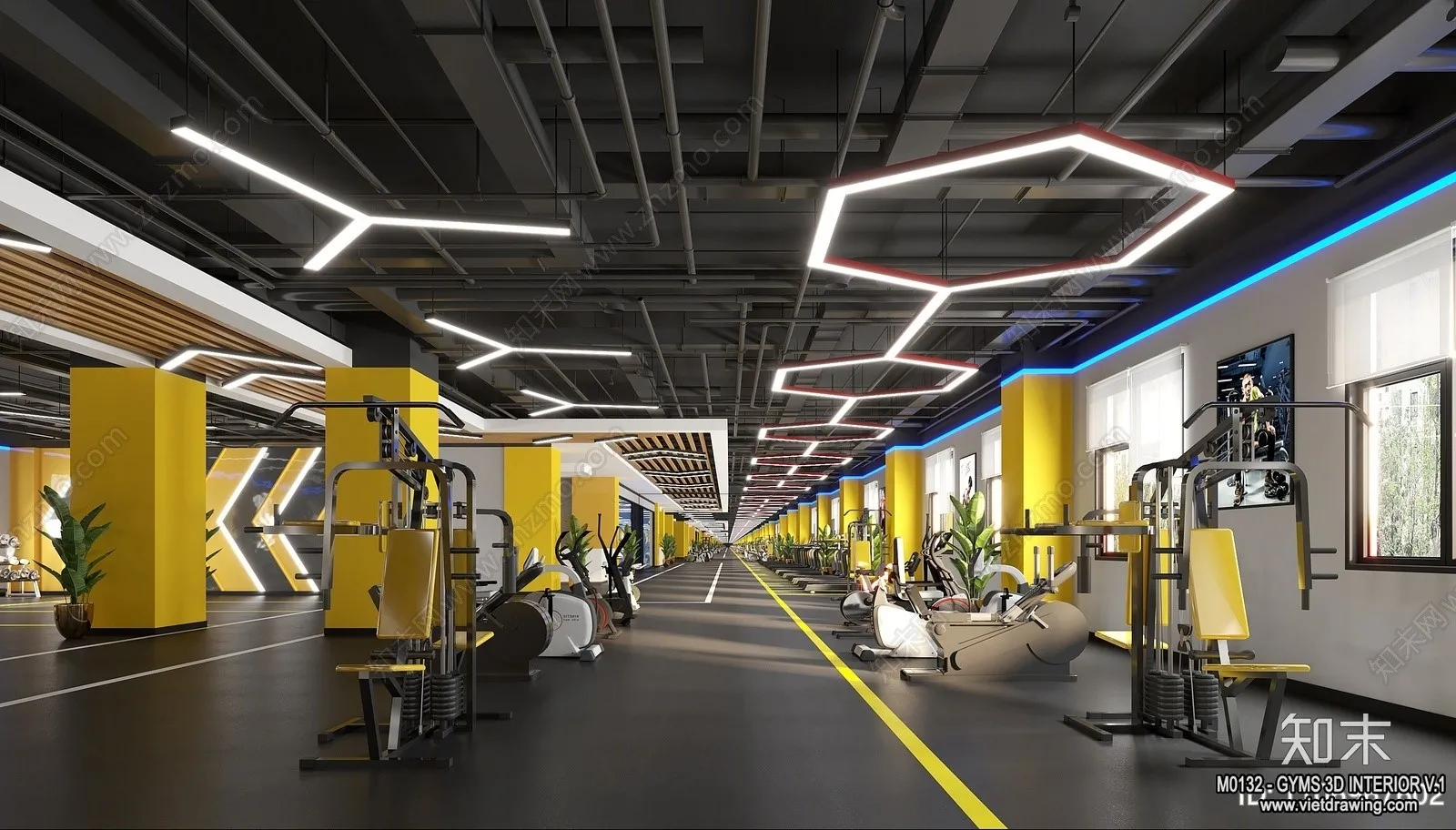 GYM - 3D Interior Scene - 3D Models - 060