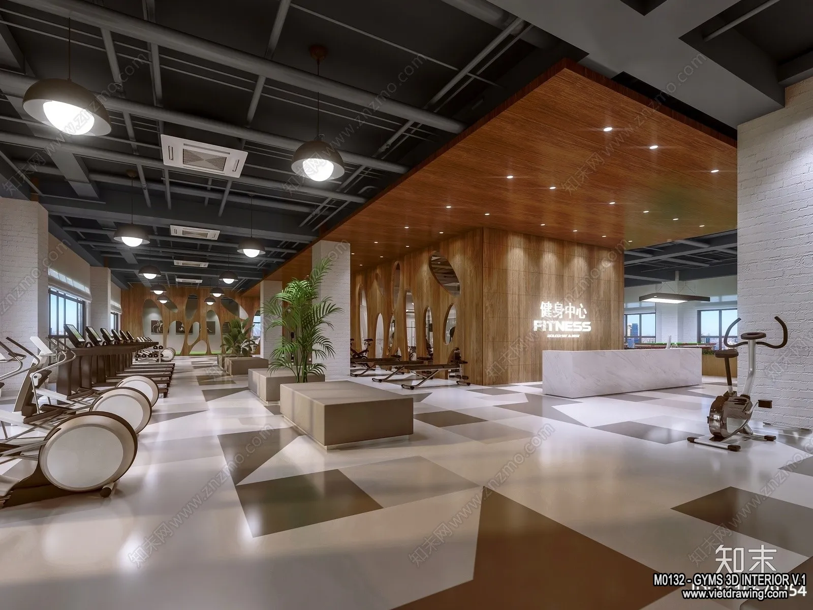 GYM - 3D Interior Scene - 3D Models - 062