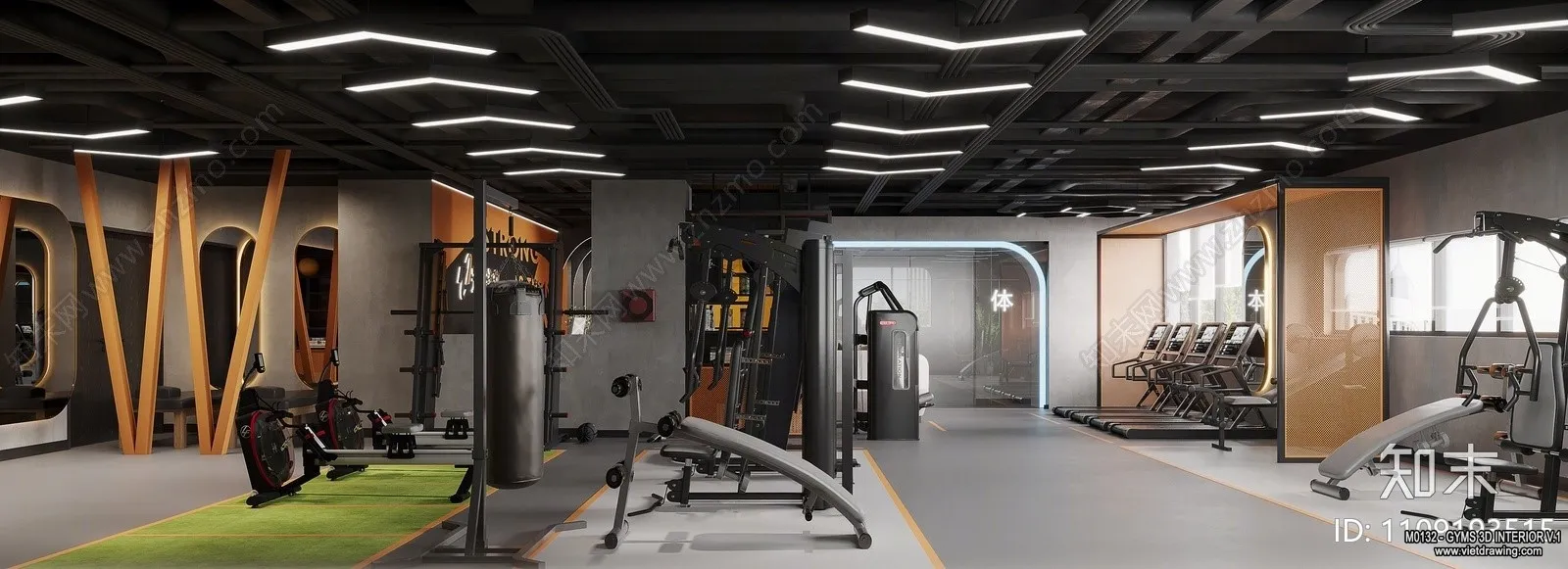 GYM - 3D Interior Scene - 3D Models - 064