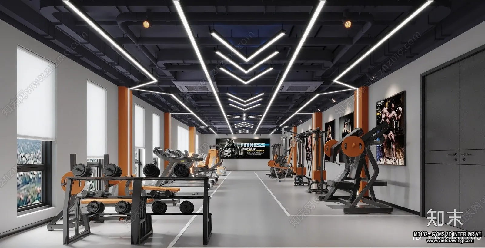 GYM - 3D Interior Scene - 3D Models - 066