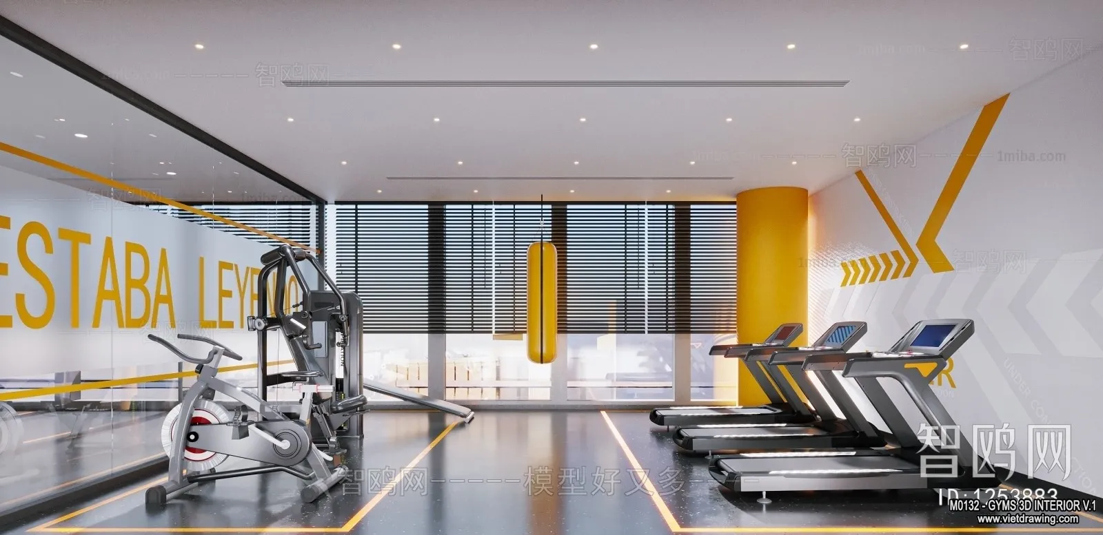 GYM - 3D Interior Scene - 3D Models - 069