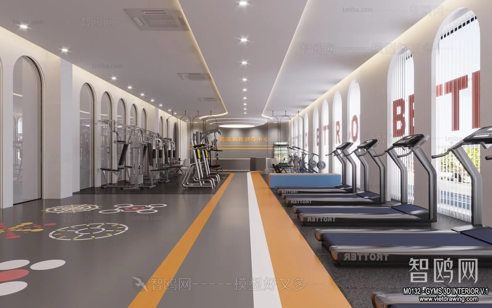 GYM - 3D Interior Scene - 3D Models - 070
