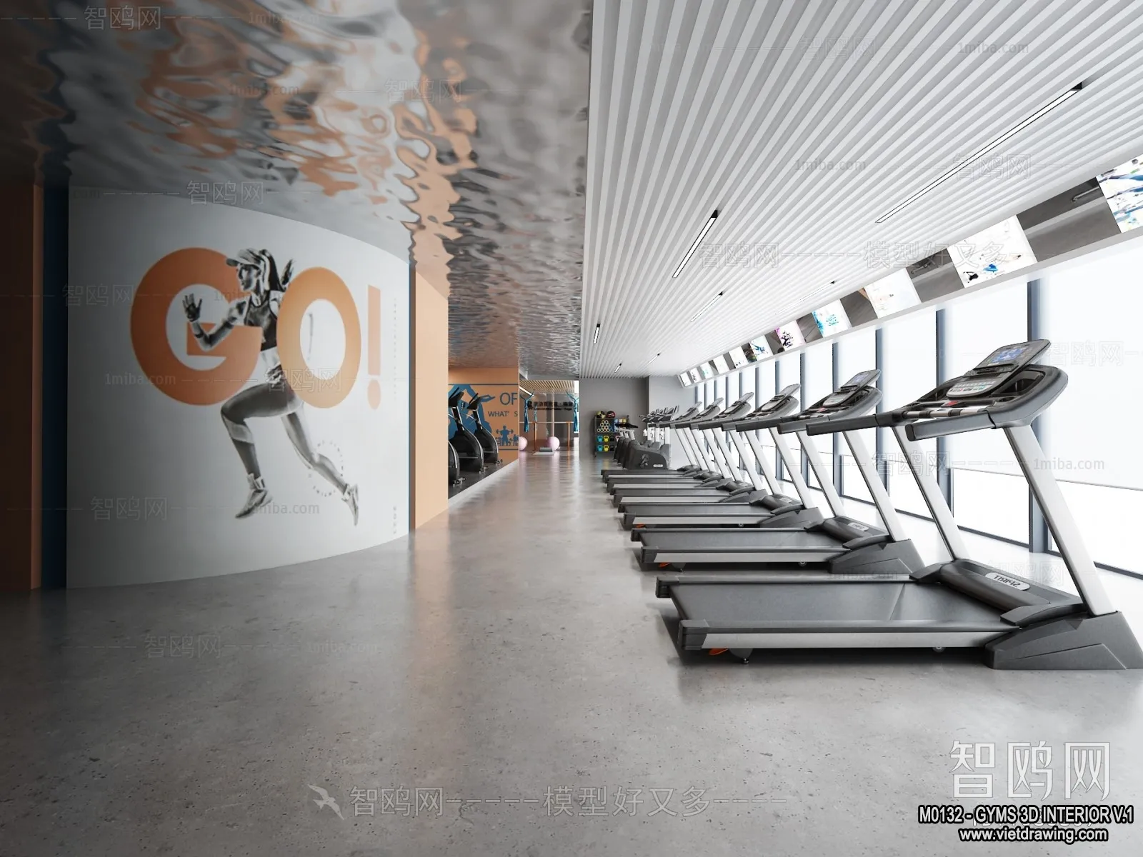 GYM - 3D Interior Scene - 3D Models - 072
