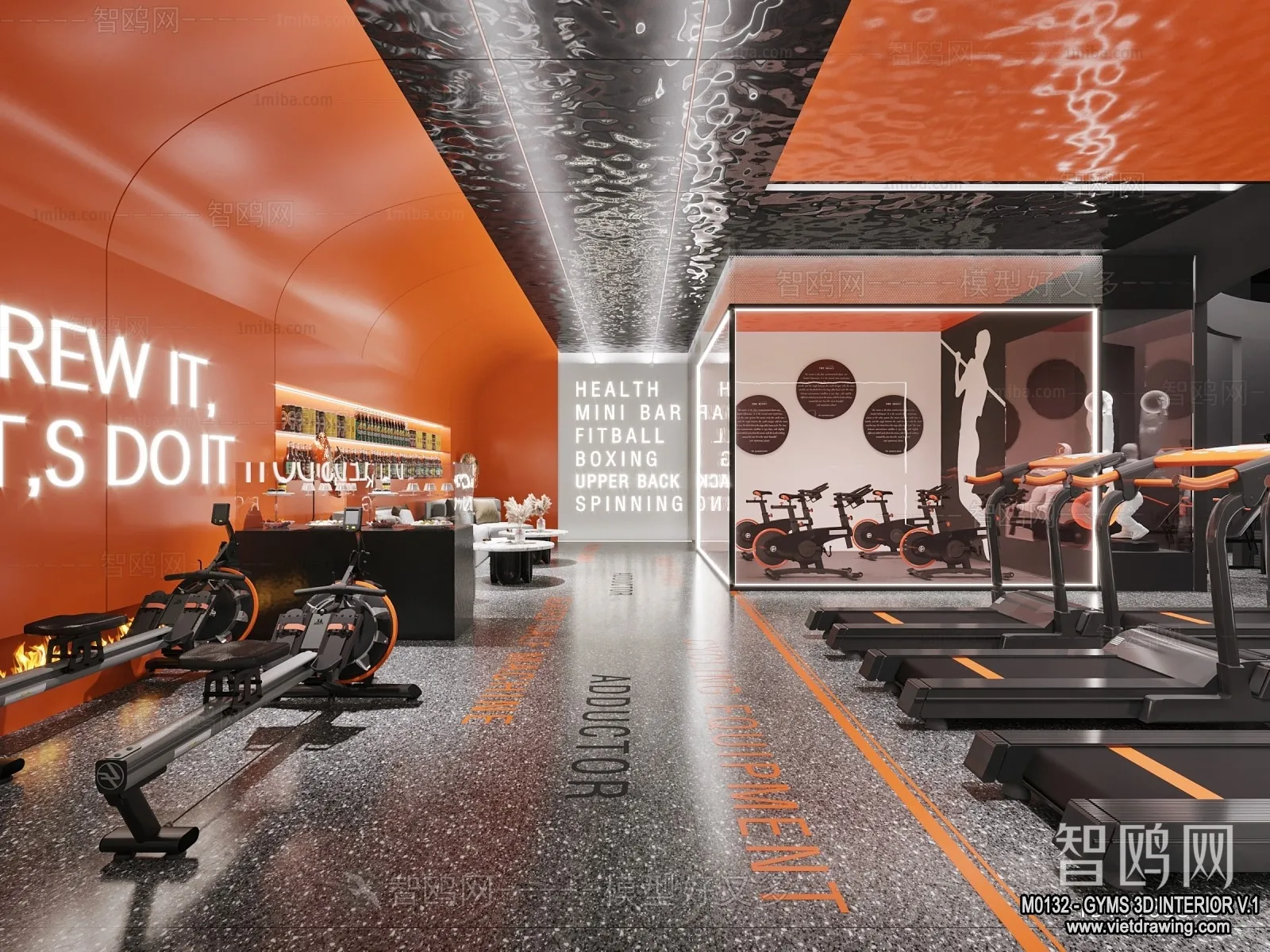 GYM - 3D Interior Scene - 3D Models - 074