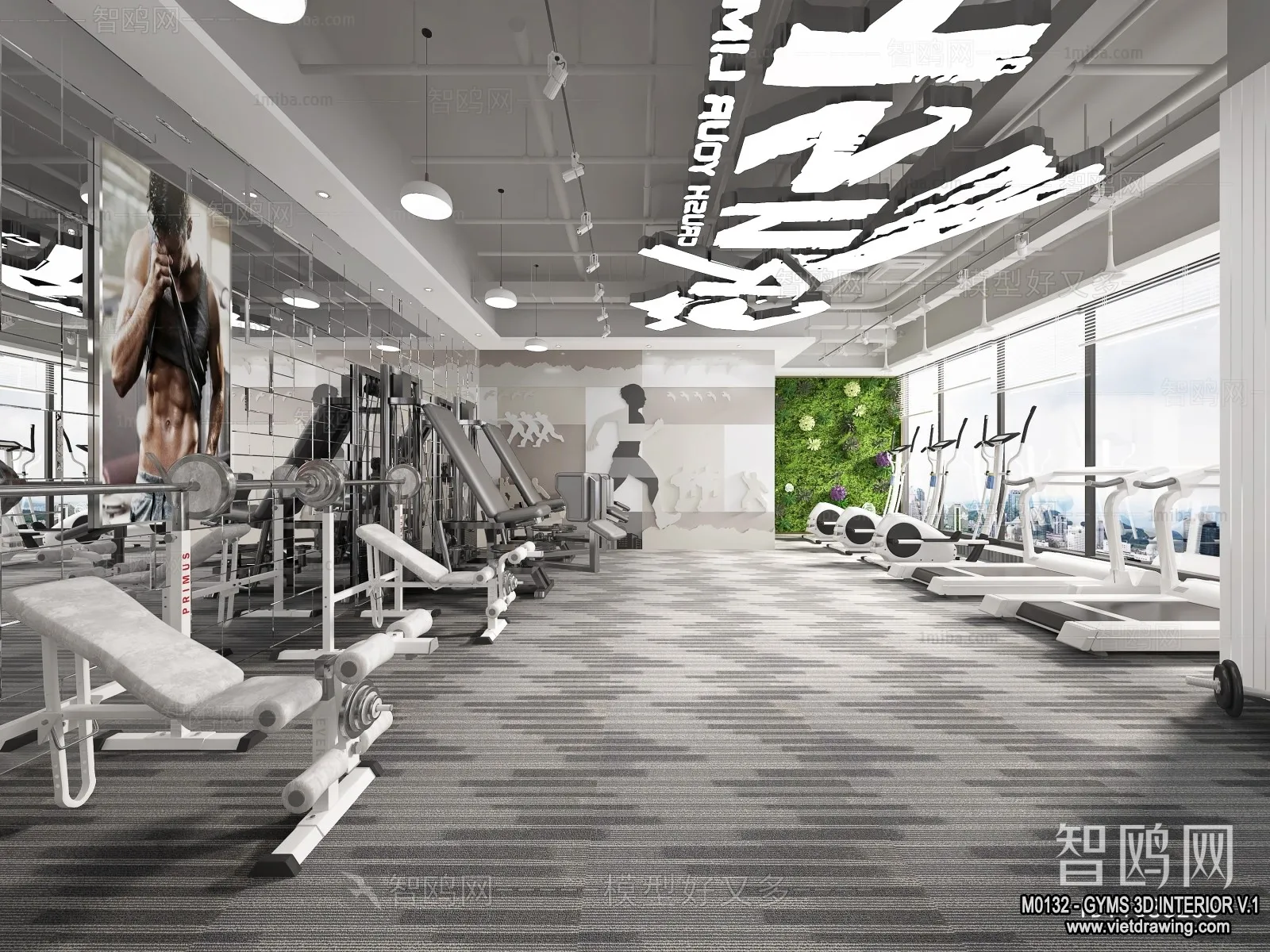 GYM - 3D Interior Scene - 3D Models - 075