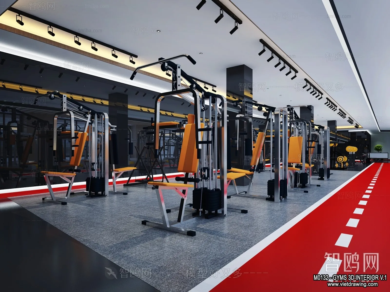 GYM - 3D Interior Scene - 3D Models - 078