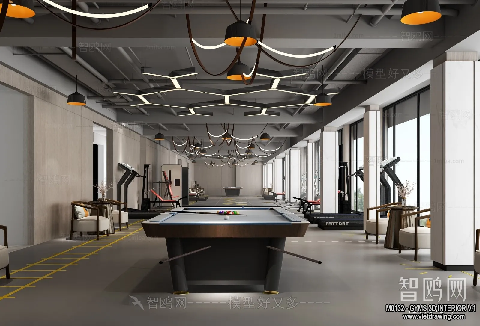 GYM - 3D Interior Scene - 3D Models - 081