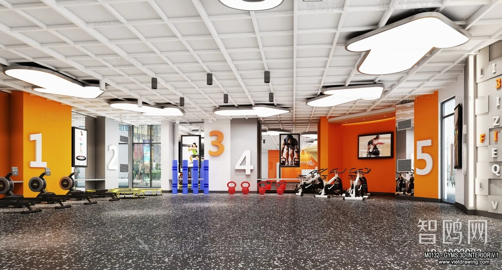 GYM - 3D Interior Scene - 3D Models - 082