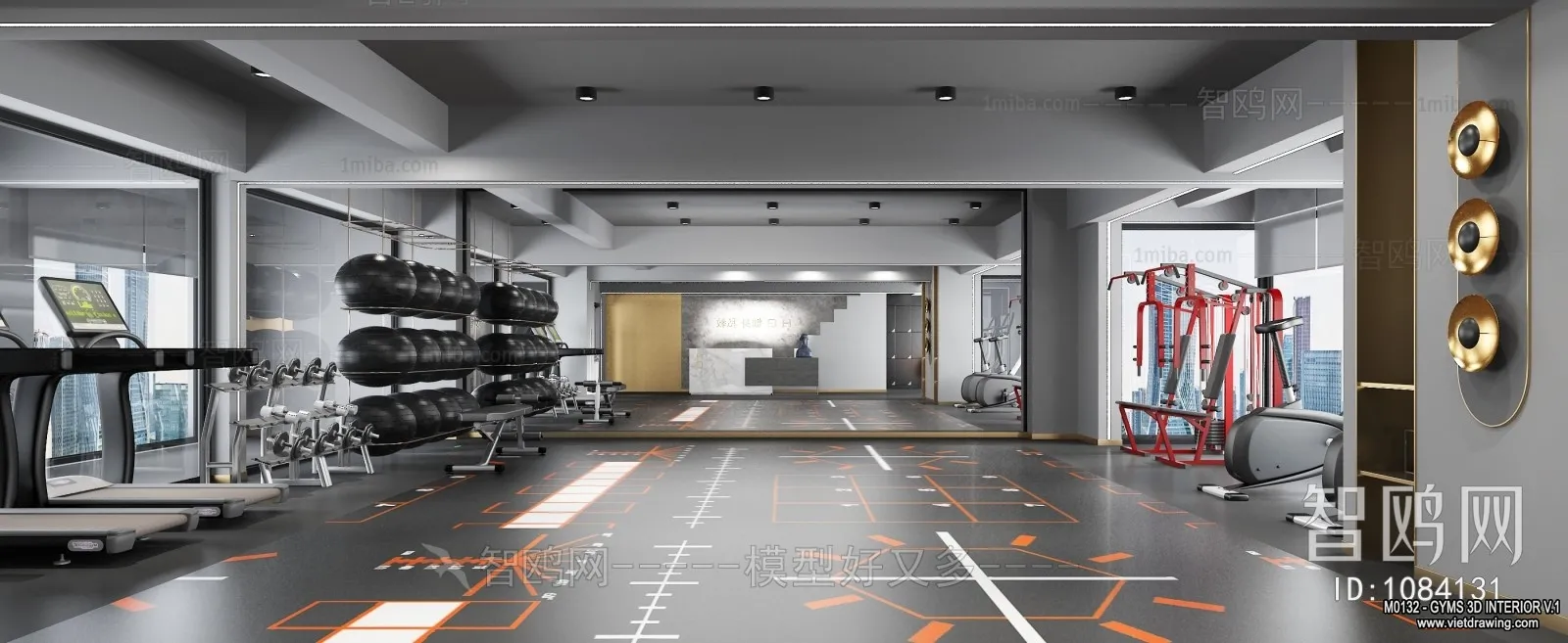 GYM - 3D Interior Scene - 3D Models - 083