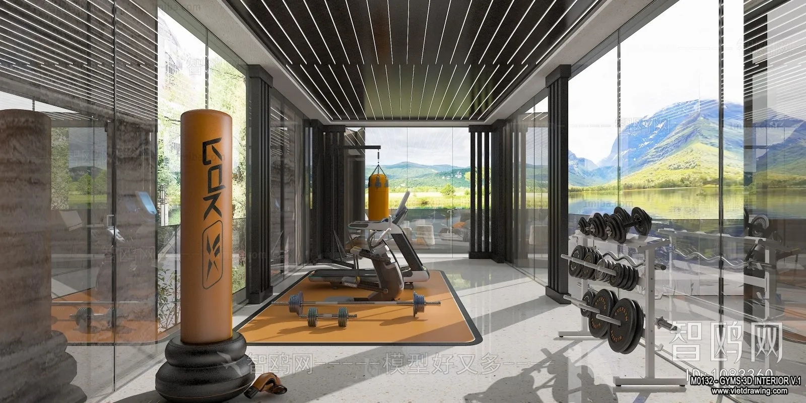 GYM - 3D Interior Scene - 3D Models - 084