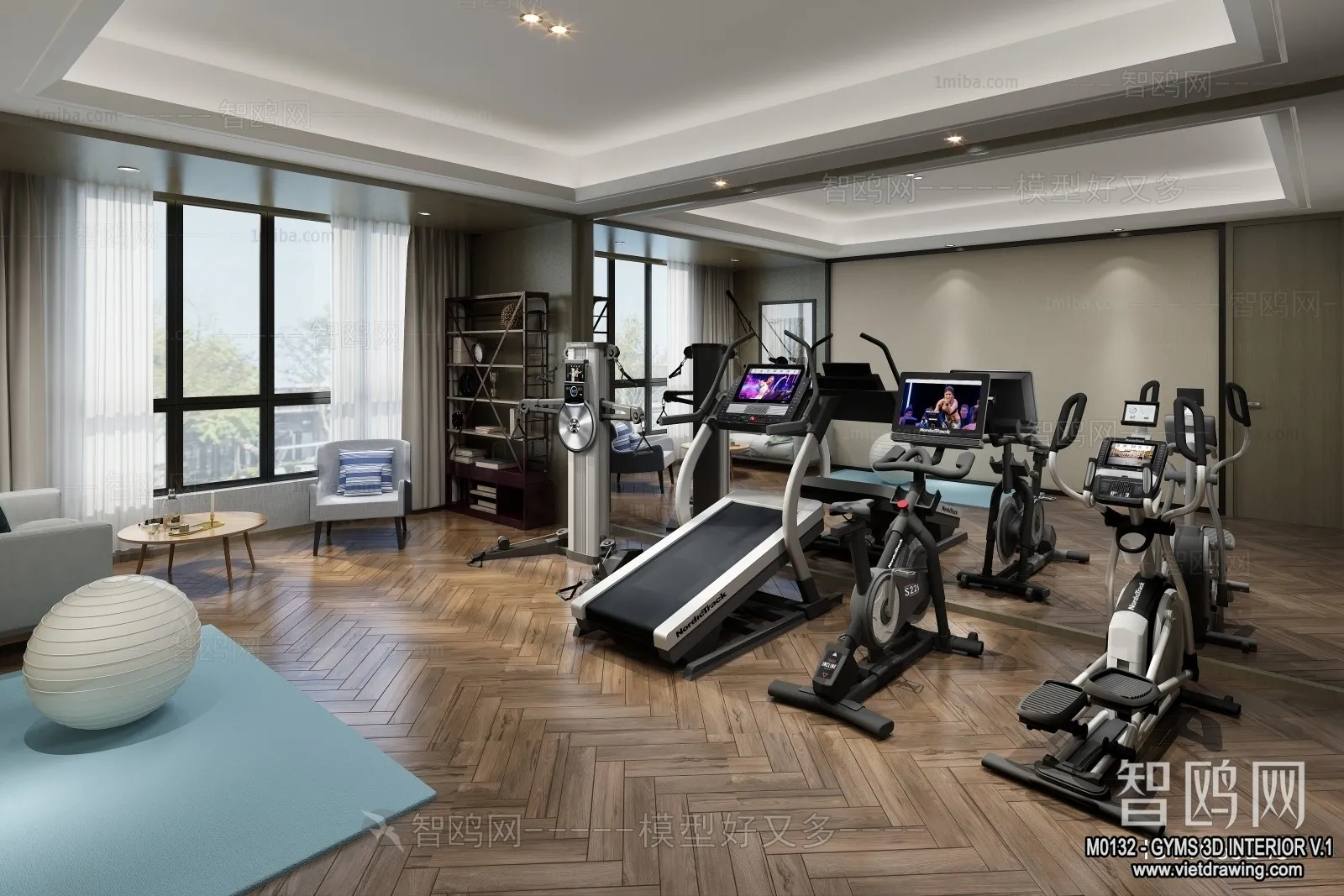 GYM - 3D Interior Scene - 3D Models - 085