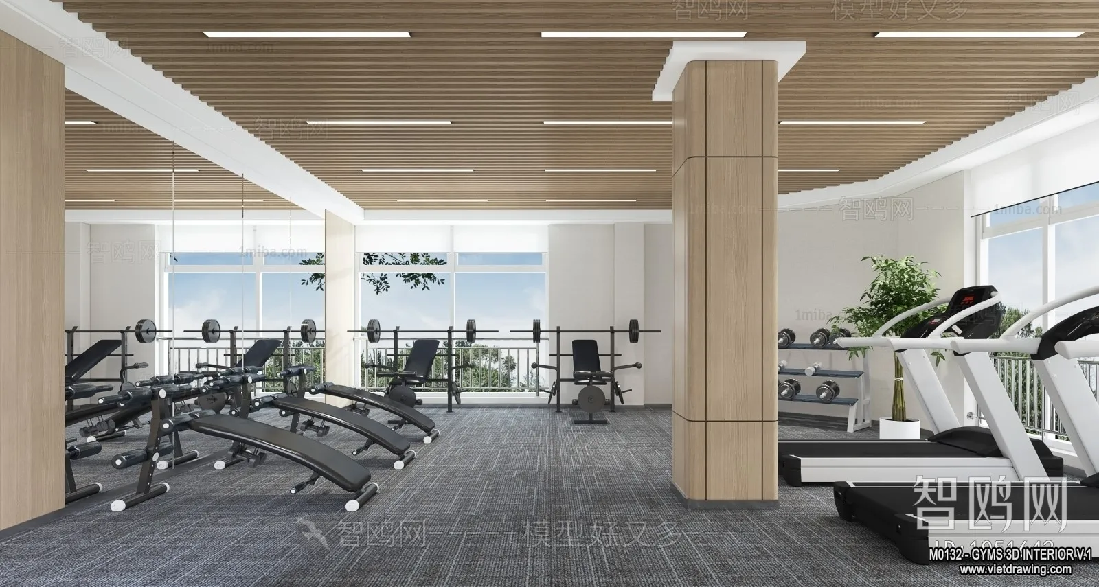 GYM - 3D Interior Scene - 3D Models - 086