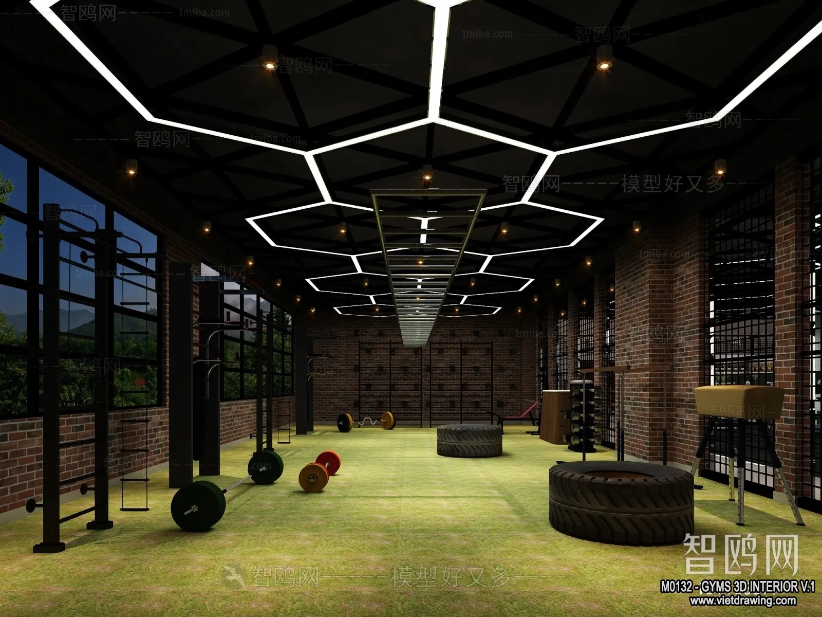 GYM - 3D Interior Scene - 3D Models - 087