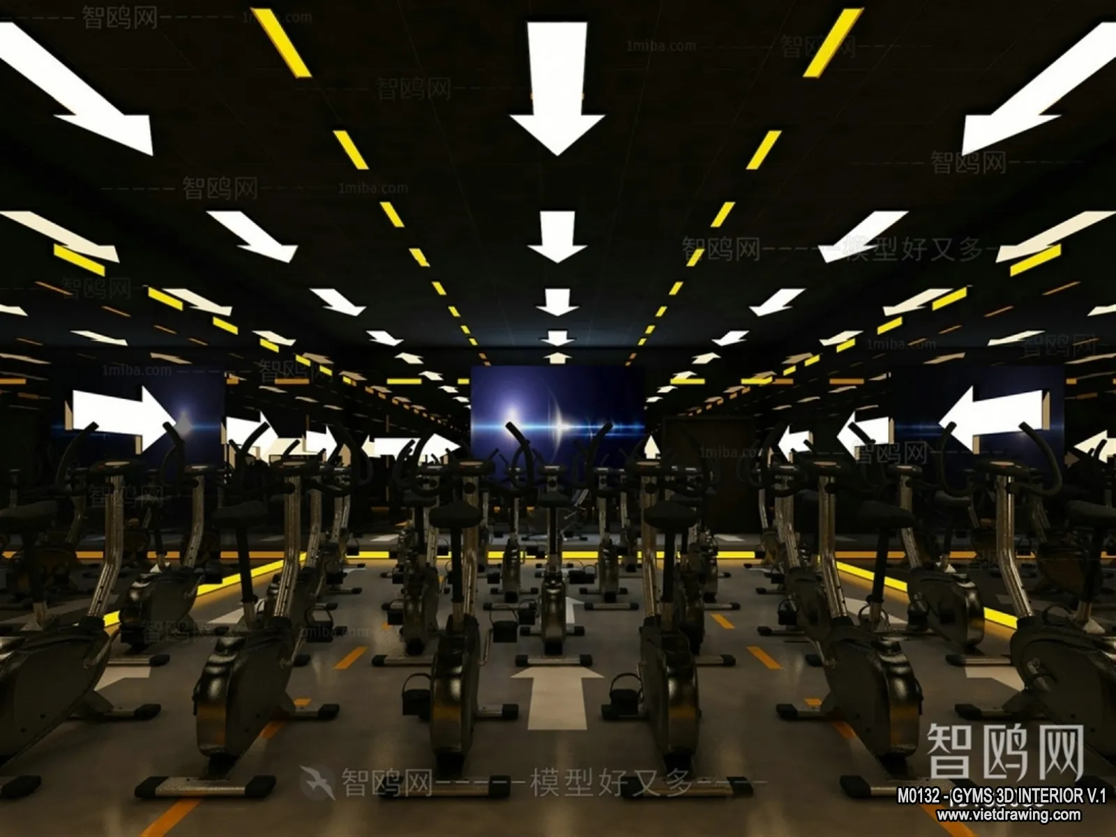 GYM - 3D Interior Scene - 3D Models - 088