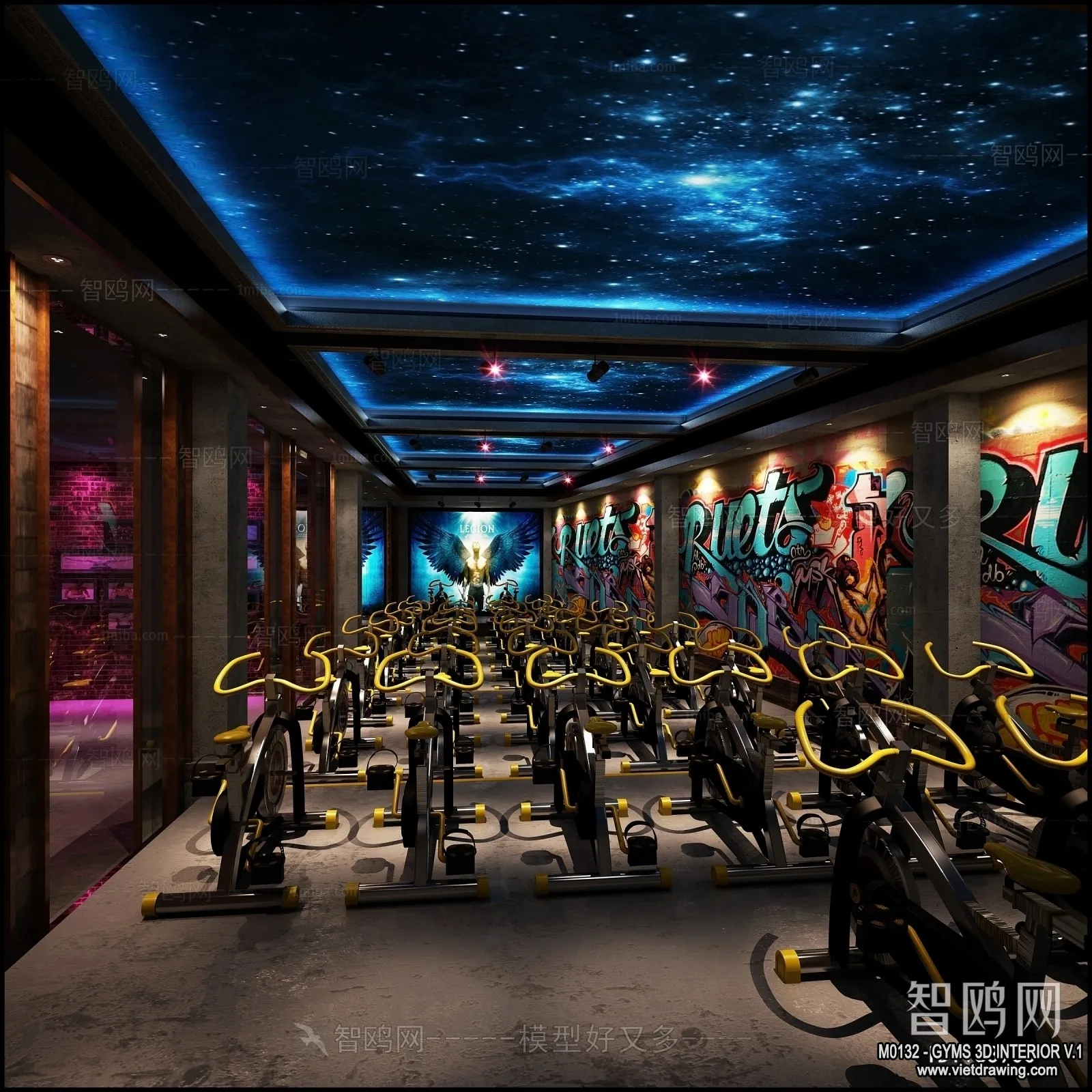 GYM - 3D Interior Scene - 3D Models - 093