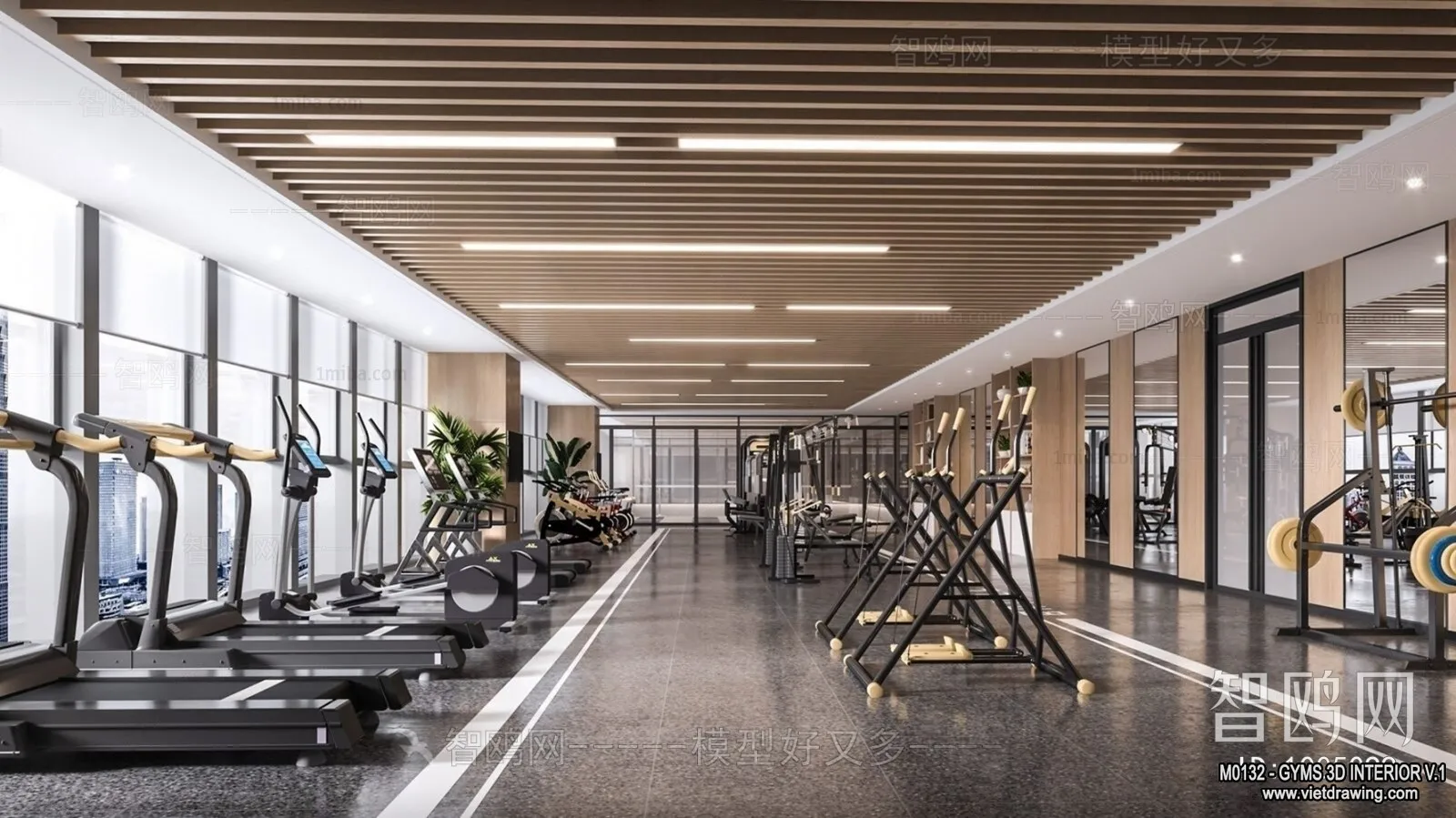 GYM - 3D Interior Scene - 3D Models - 095