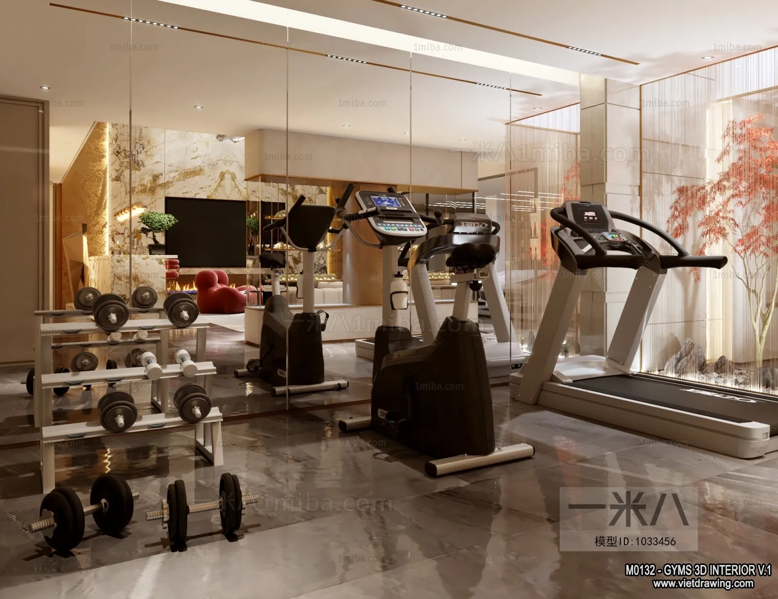 GYM - 3D Interior Scene - 3D Models - 102
