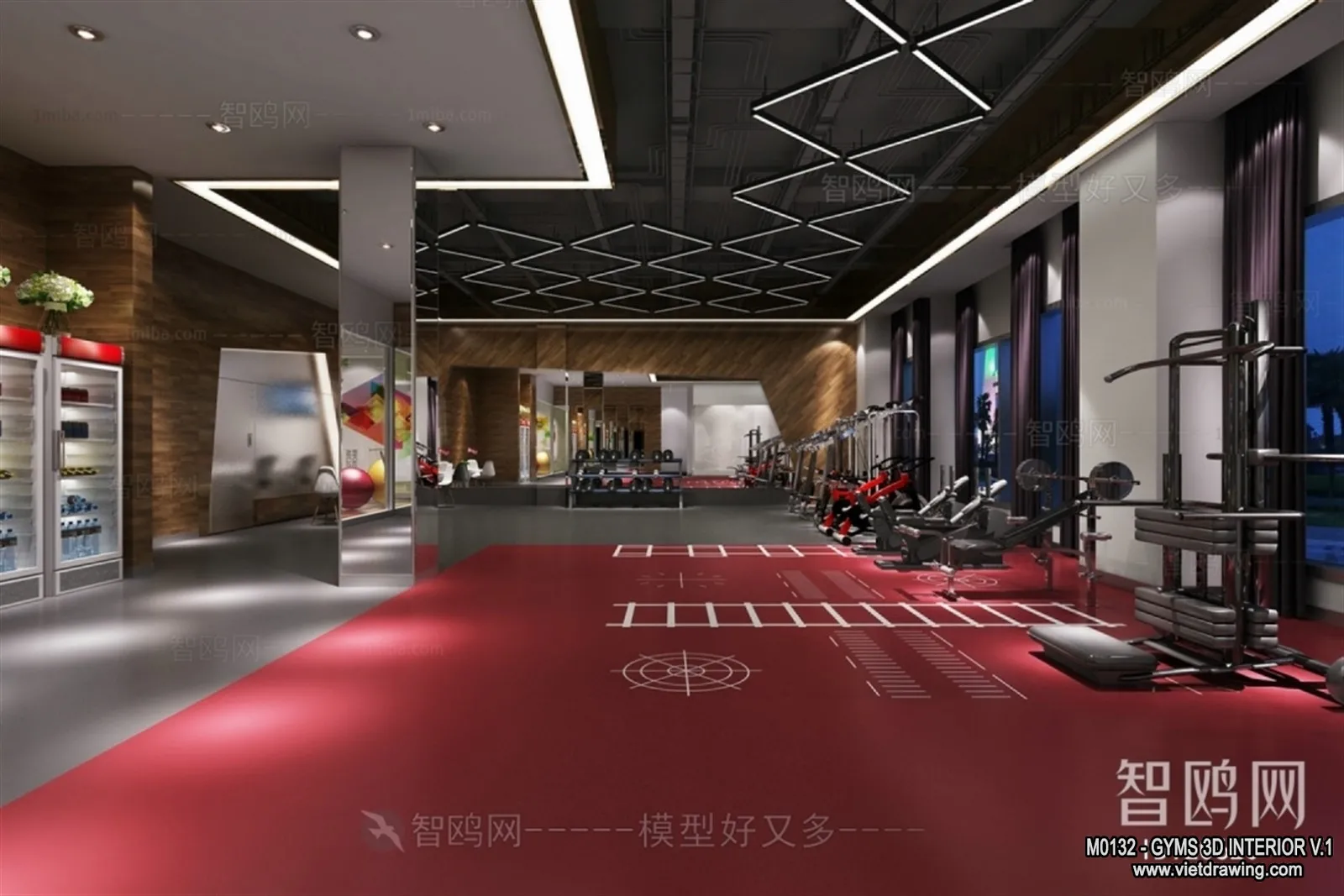GYM - 3D Interior Scene - 3D Models - 103