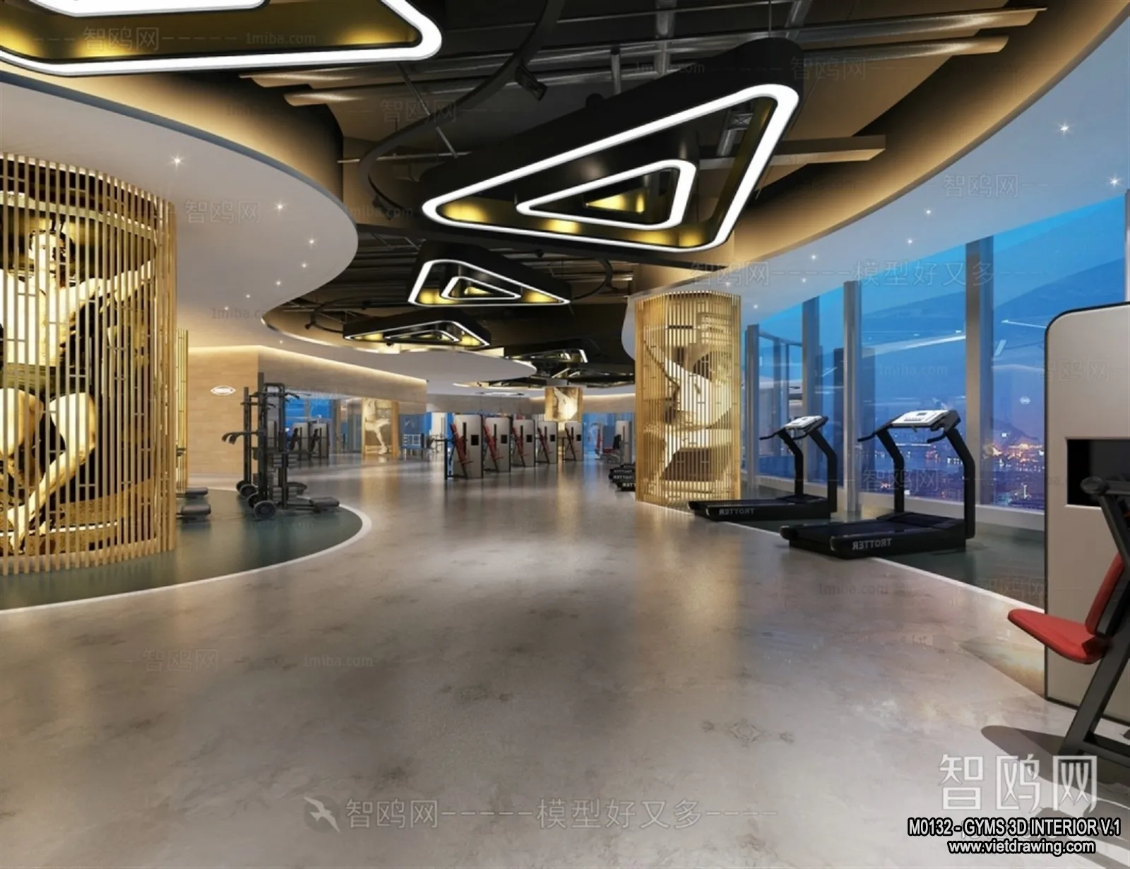 GYM - 3D Interior Scene - 3D Models - 106