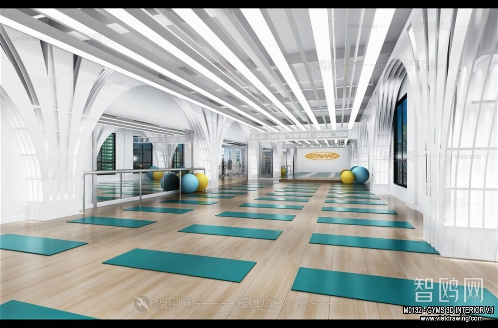 GYM - 3D Interior Scene - 3D Models - 107