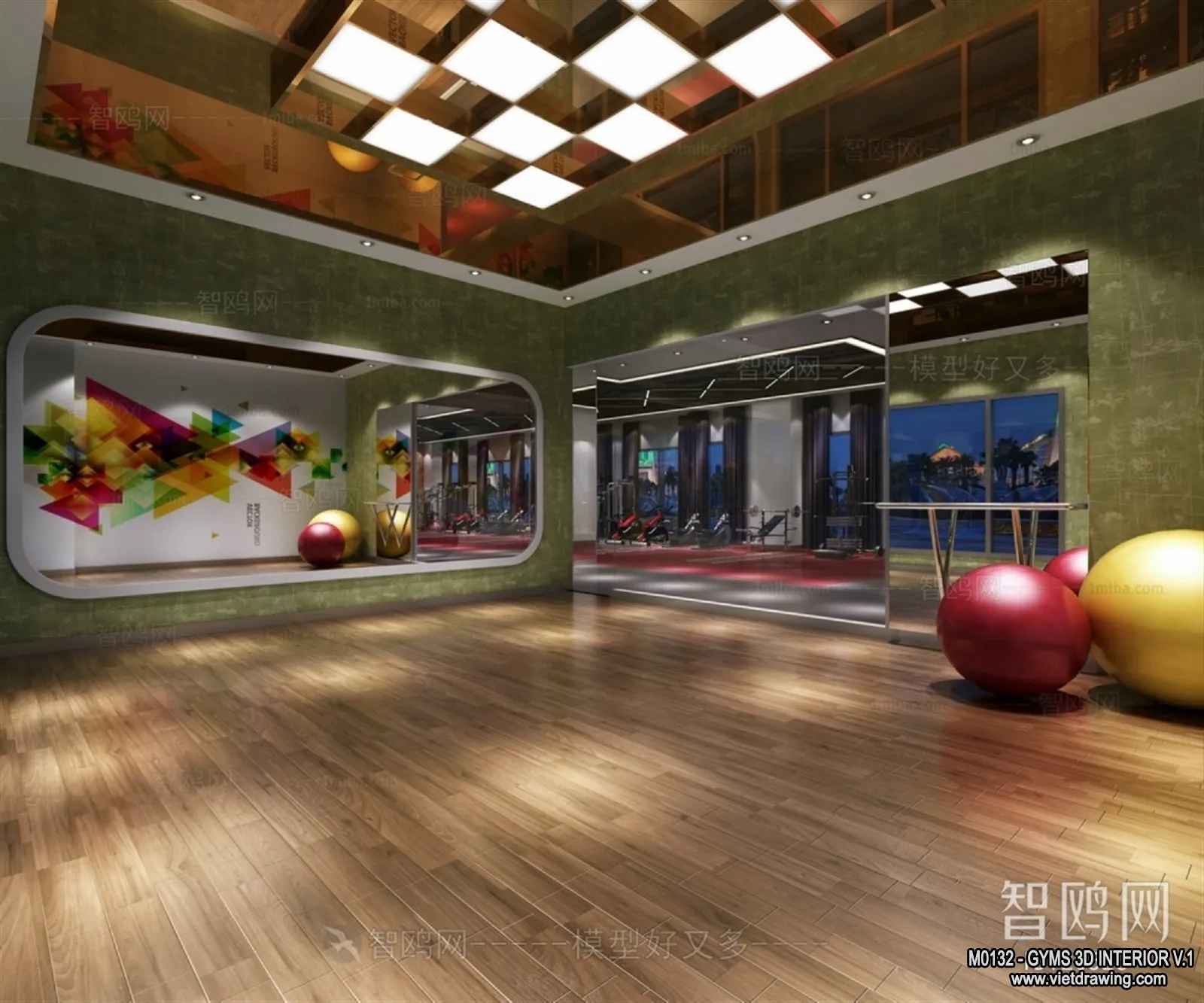 GYM - 3D Interior Scene - 3D Models - 108