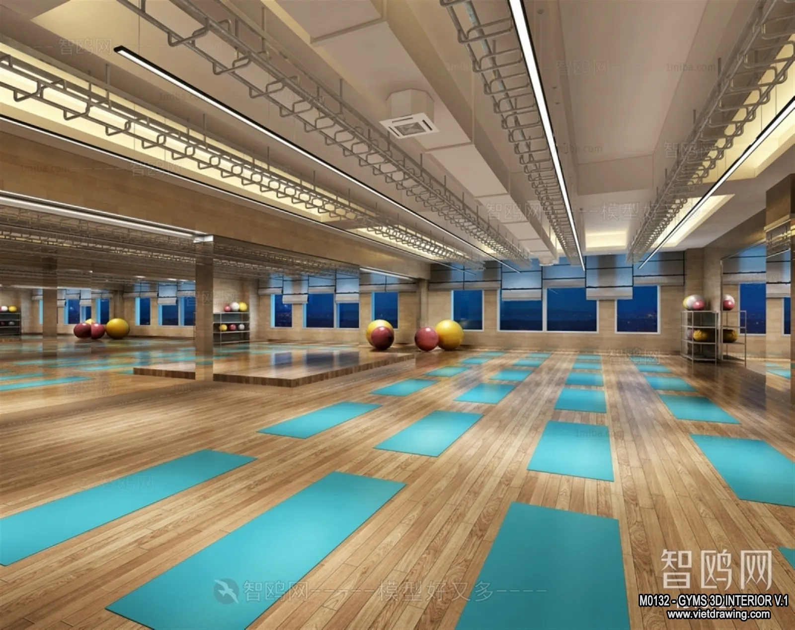 GYM - 3D Interior Scene - 3D Models - 110