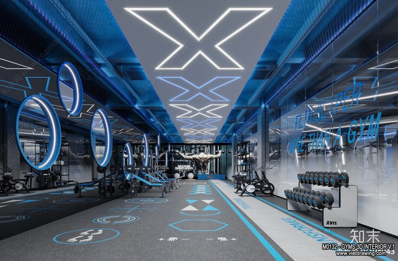 GYM - 3D Interior Scene - 3D Models - 112