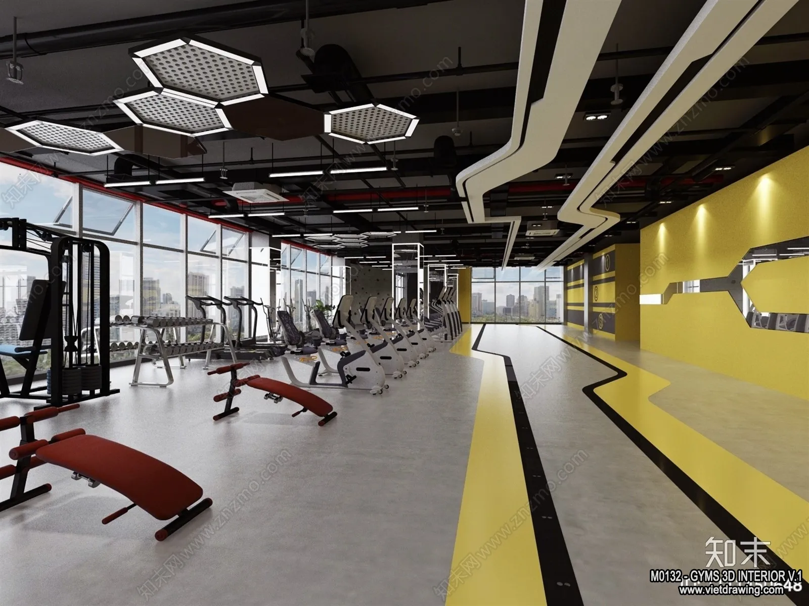 GYM - 3D Interior Scene - 3D Models - 113