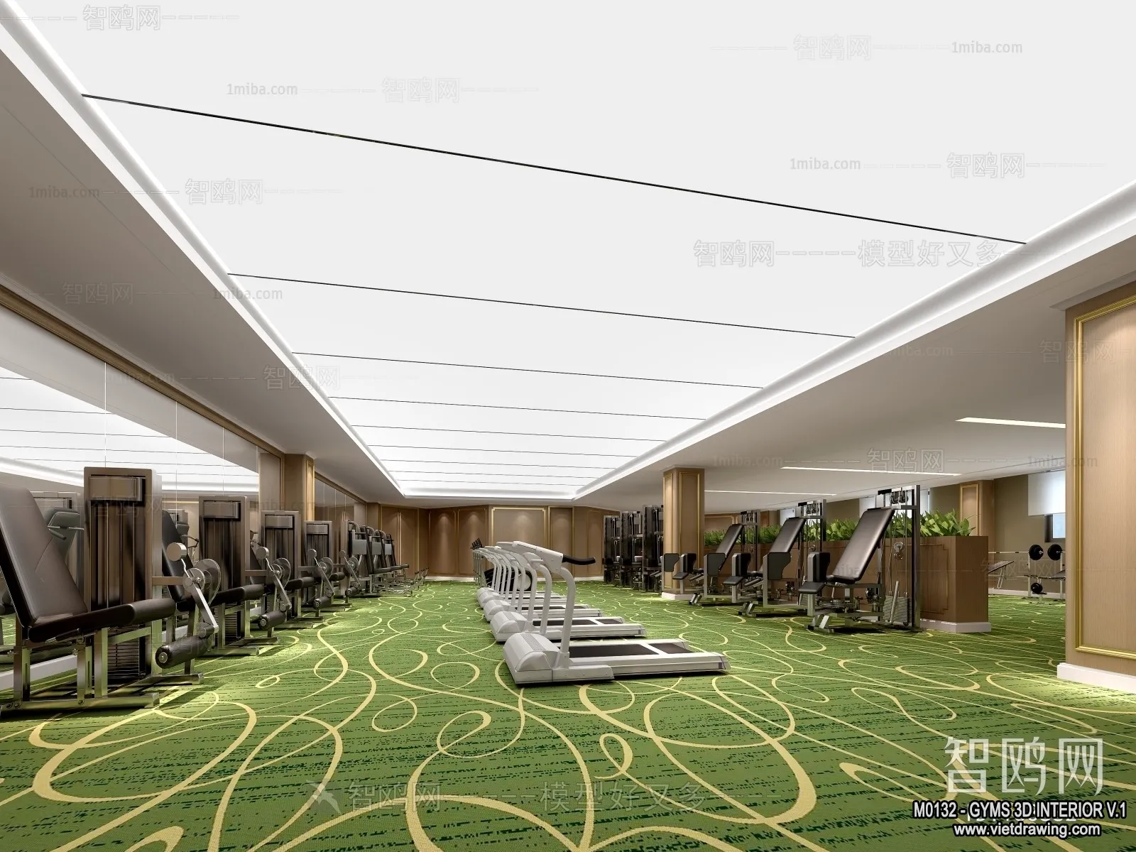 GYM - 3D Interior Scene - 3D Models - 115