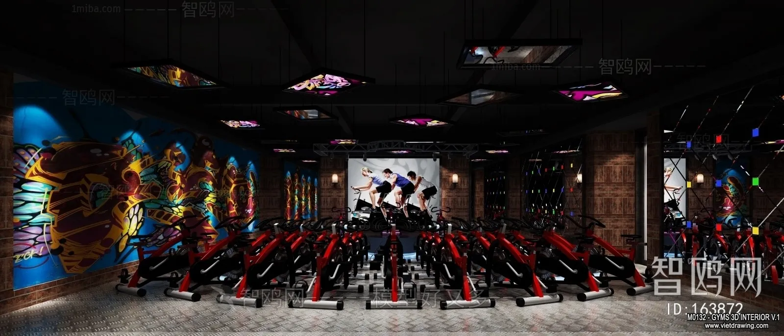 GYM - 3D Interior Scene - 3D Models - 120