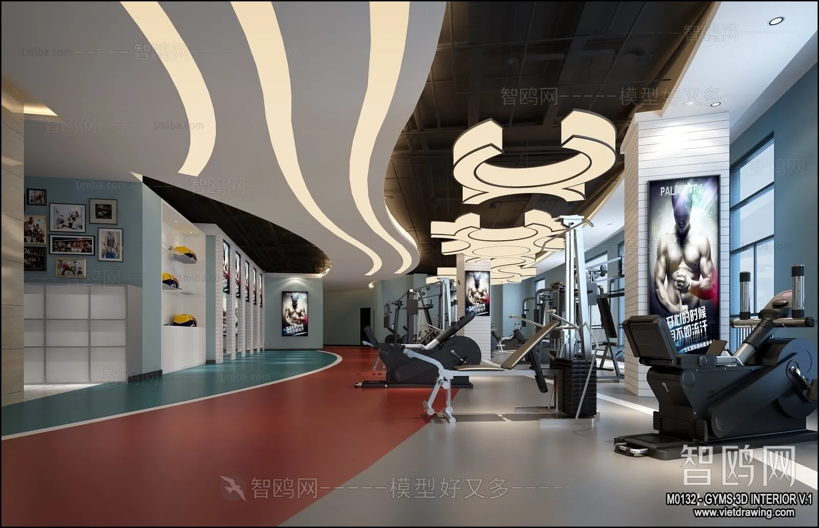 GYM - 3D Interior Scene - 3D Models - 121