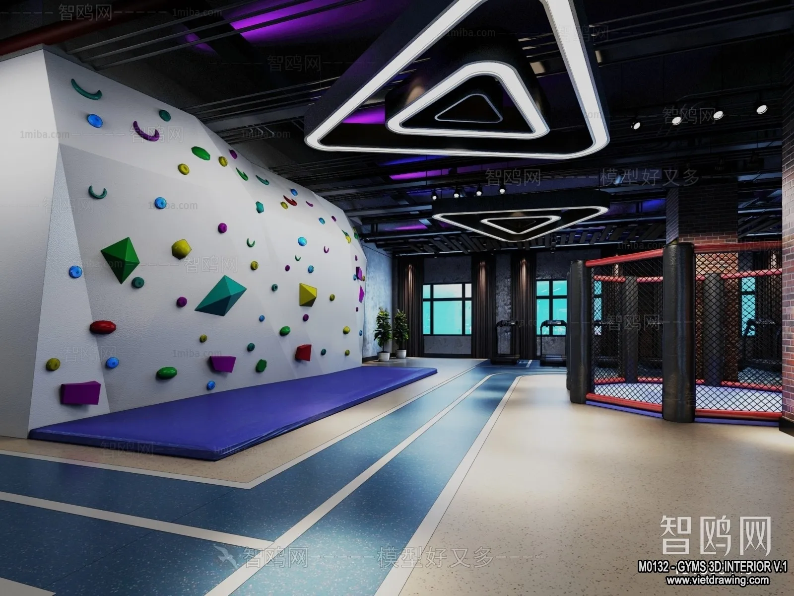 GYM - 3D Interior Scene - 3D Models - 125